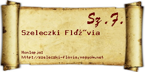 Szeleczki Flávia névjegykártya